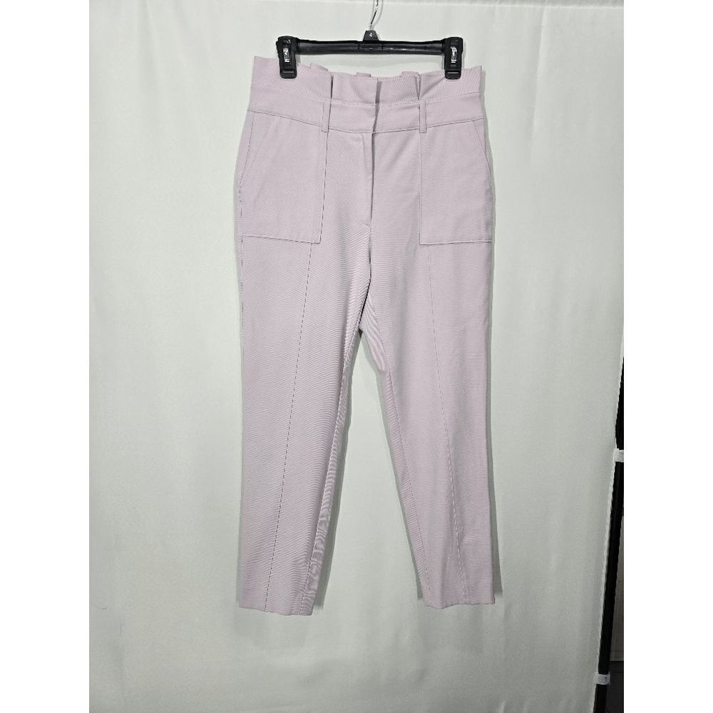 WHBM Cottage Rose Pink Cargo The Tapered Ankle Paperbag Dress Pants Size 6